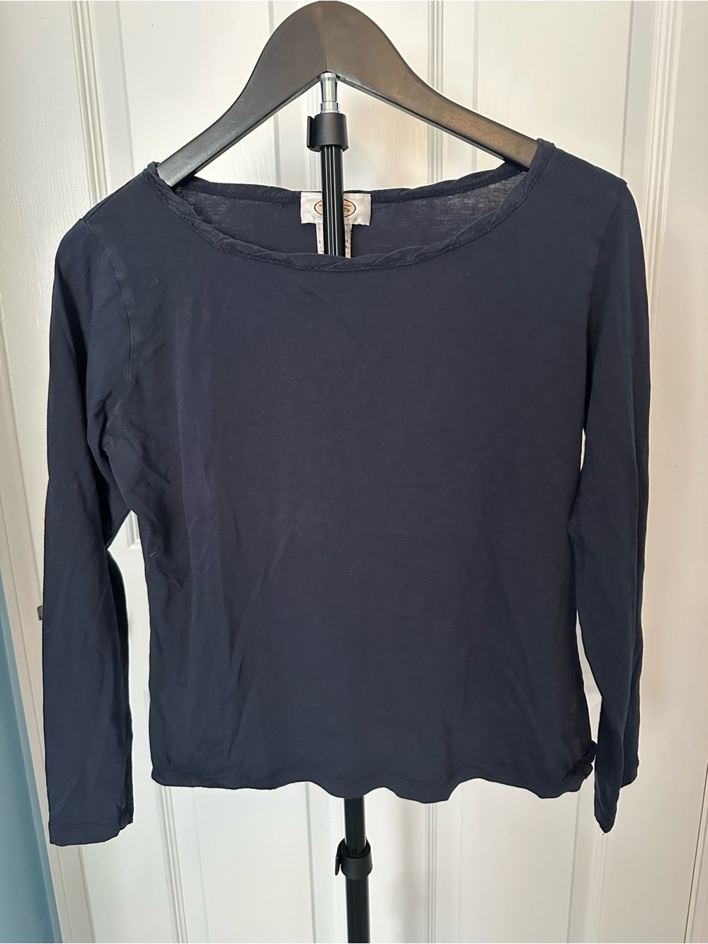 Talbots Women’s Navy Long-Sleeve Pima Cotton Top